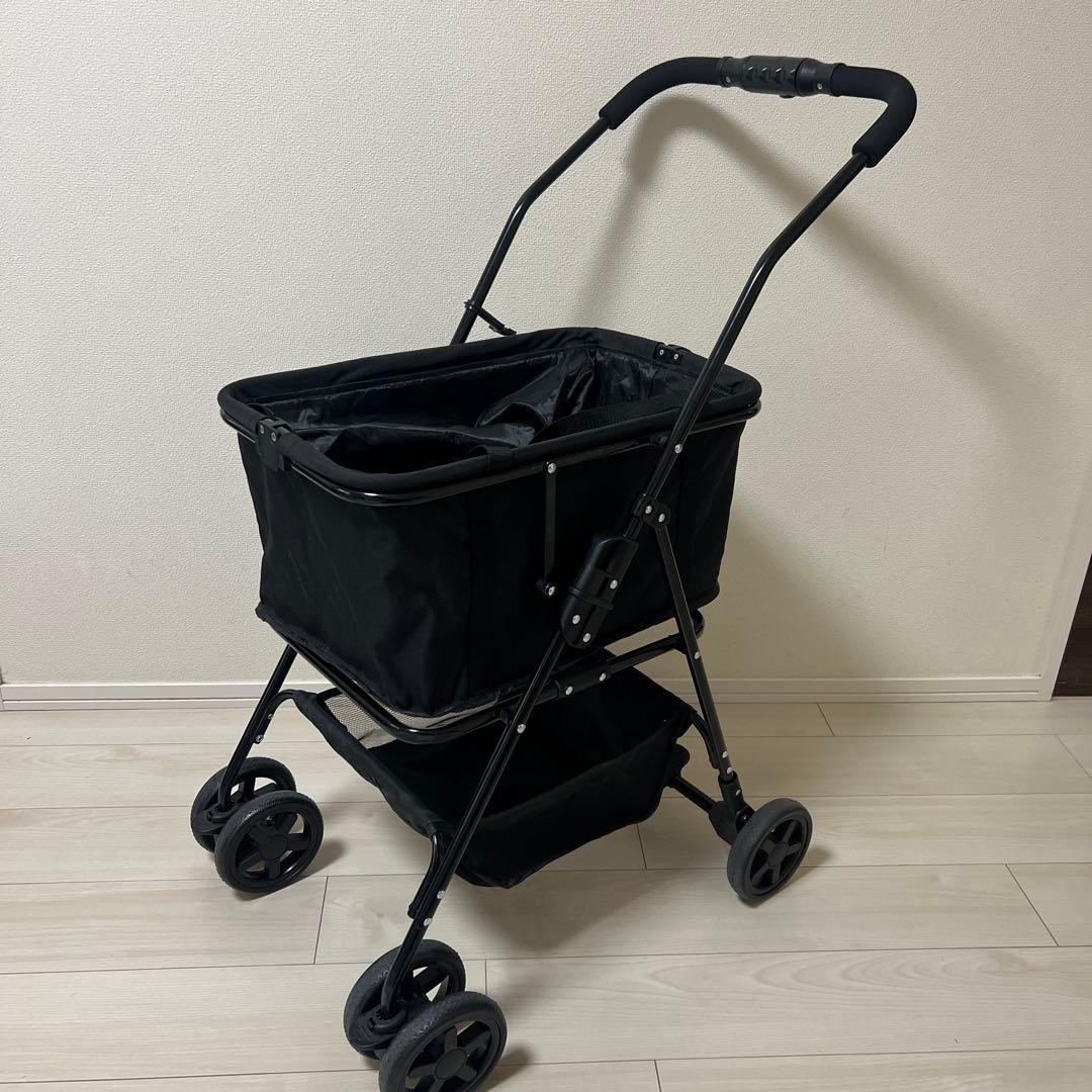 ショッピングカート　折りたたみ　折りたたみ式　ブラック　美品