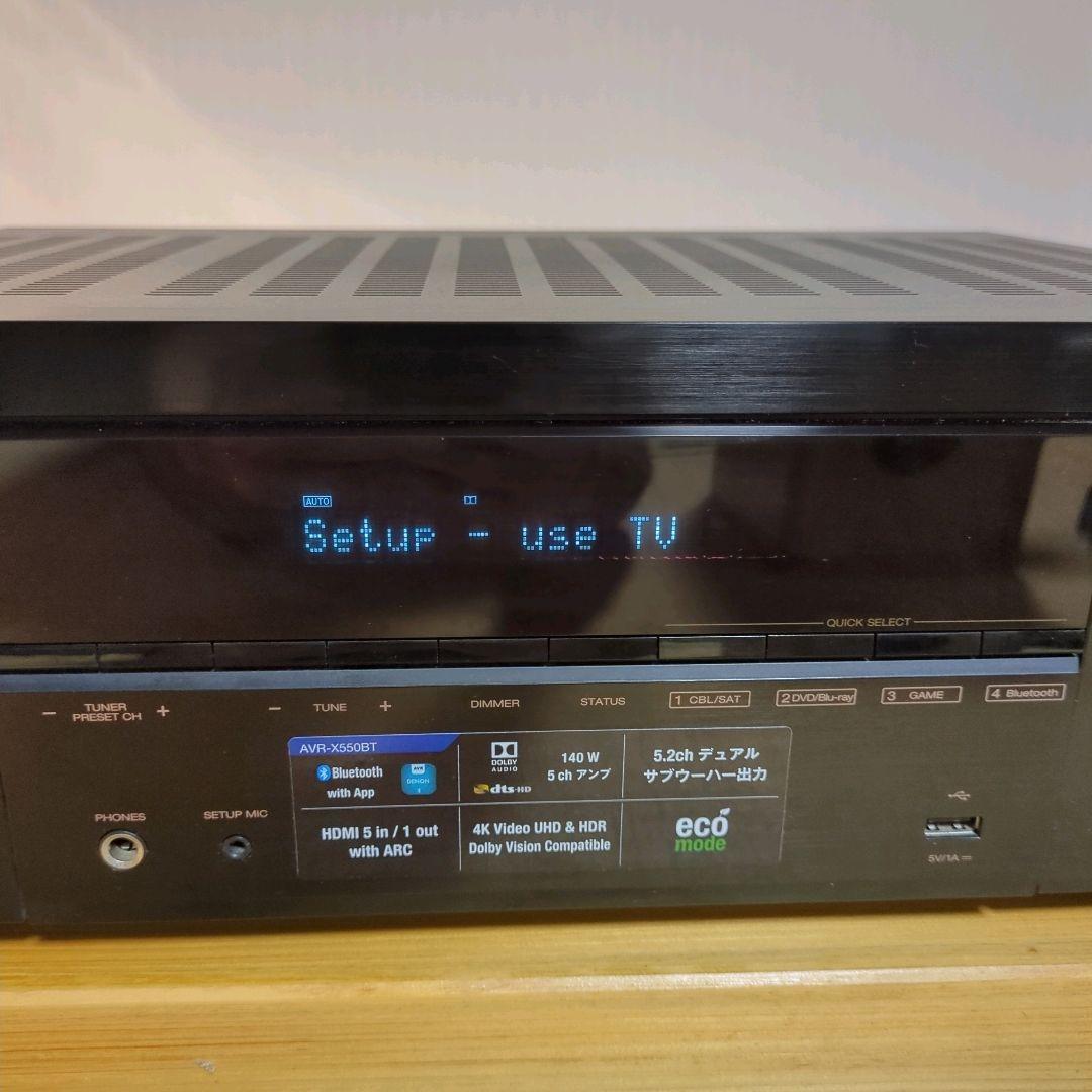 【美品】DENON AVR-X550BT AVアンプ Bluetooth