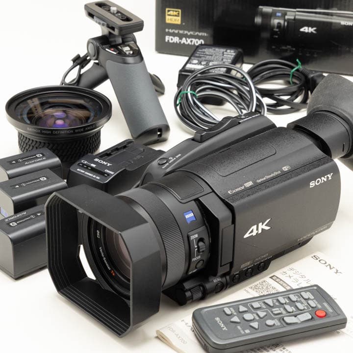 sony FDR-AX700 純正バッテリー3個　ワイドコンバーター付
