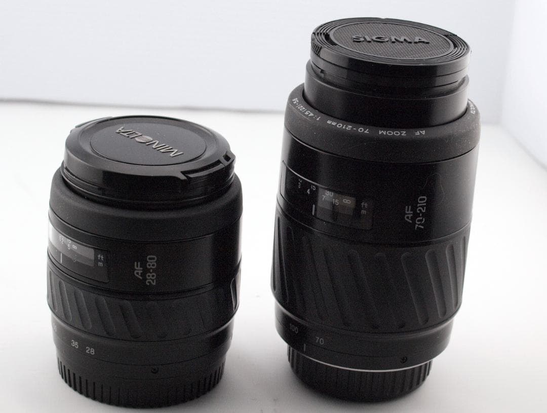 良品/MINOLTA α807si　フィルムカメラ　レンズ2本付