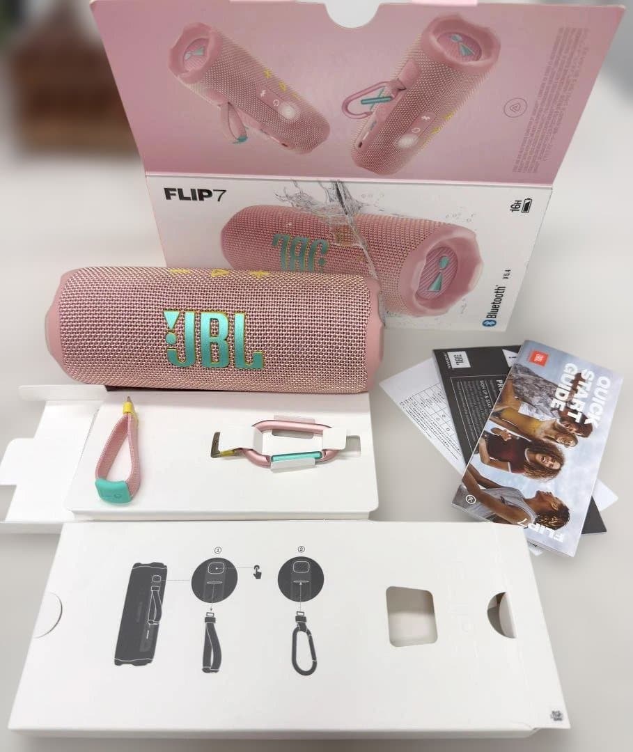 【数回使用】<HARMAN> JBL FLIP7 ワイヤレススピーカー(ピンク)