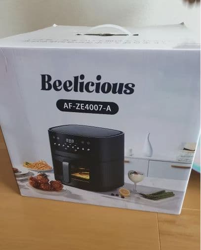 透明な窓とレシピブックが付いた4.5Lのノンフライパン。