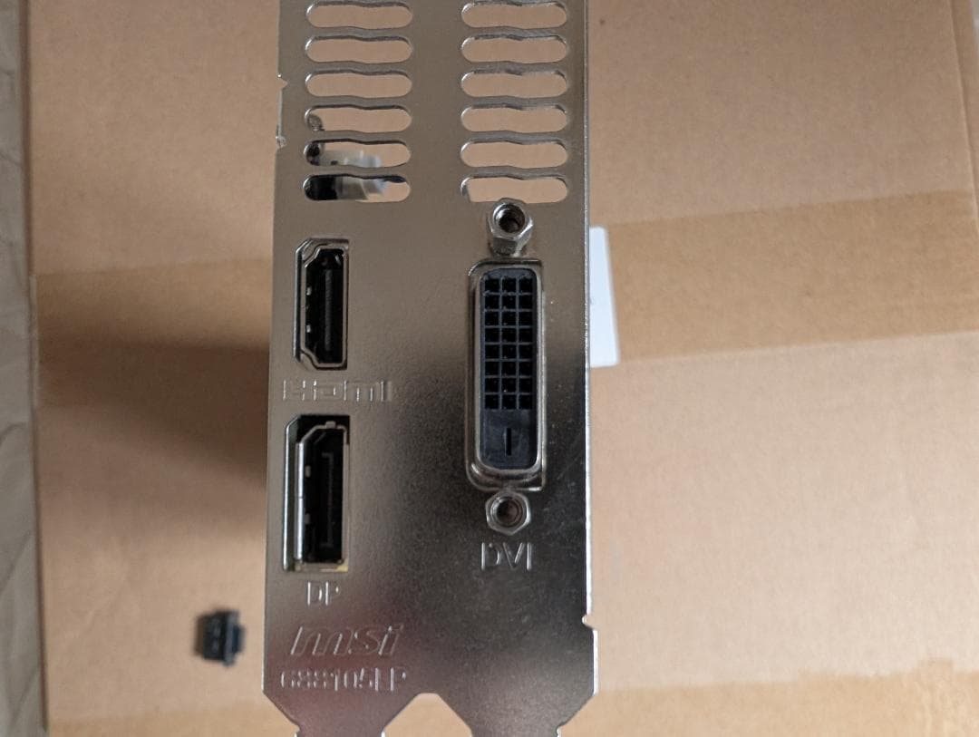 MSI GeForce GTX 1050 Ti 4GT LP 動作確認済み