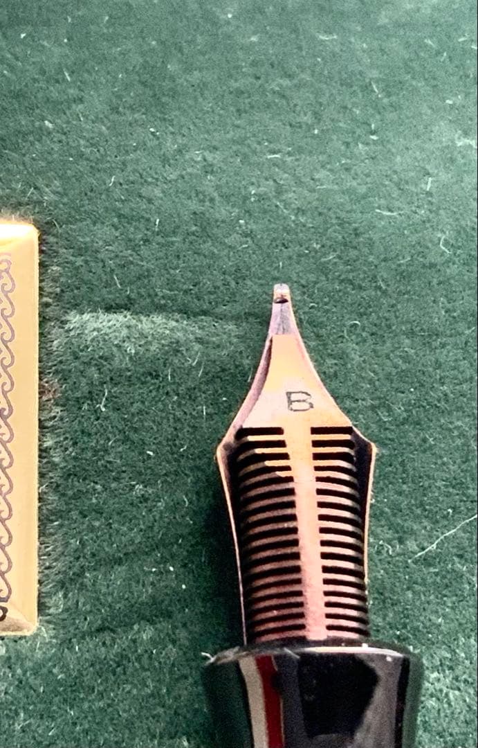 アウロラ AURORA 限定万年筆 ヴェルディ18K B 太字　純銀にゴールド