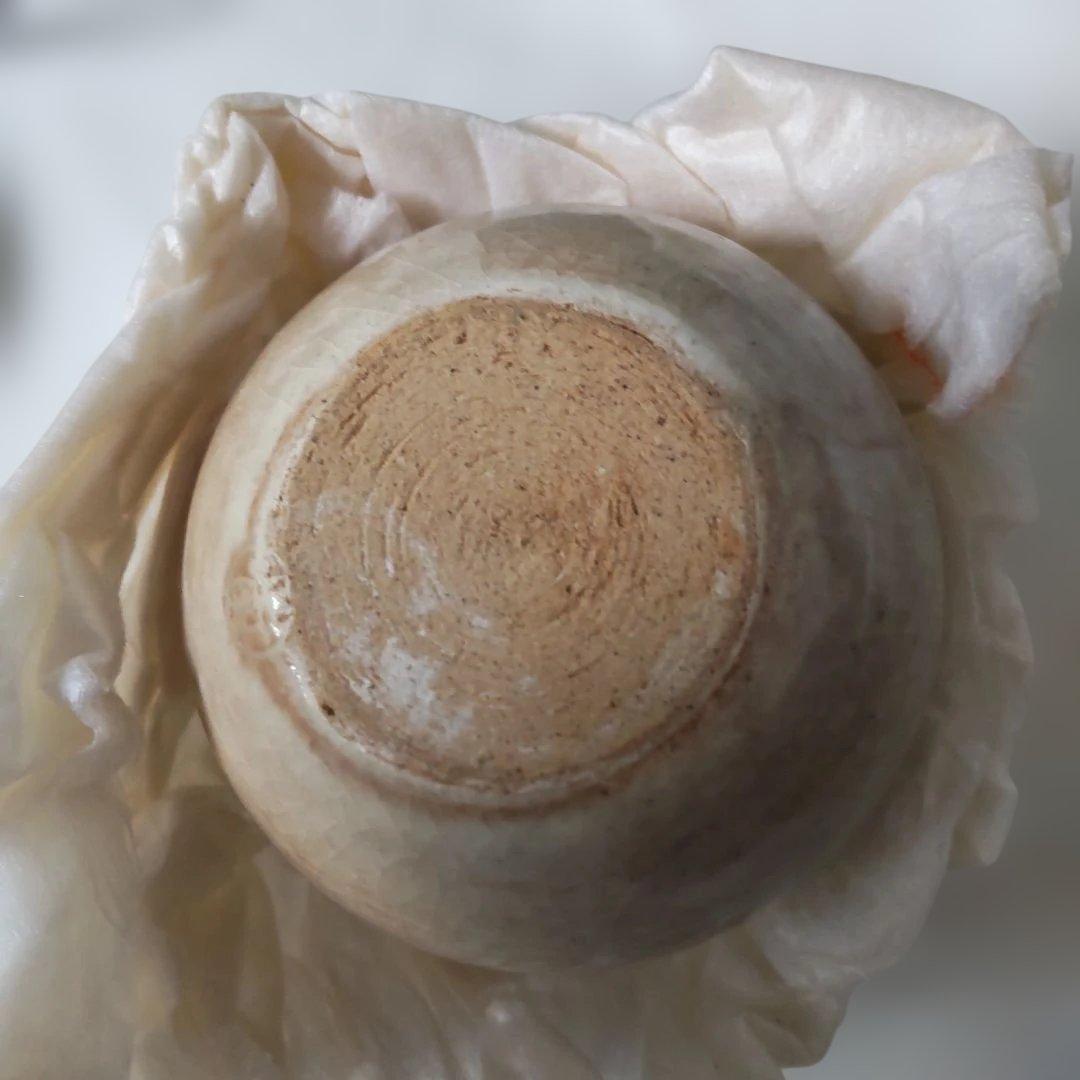 萩焼 文琳茶入 仕覆 有楽緞子 茶道具 茶入 美品 です。