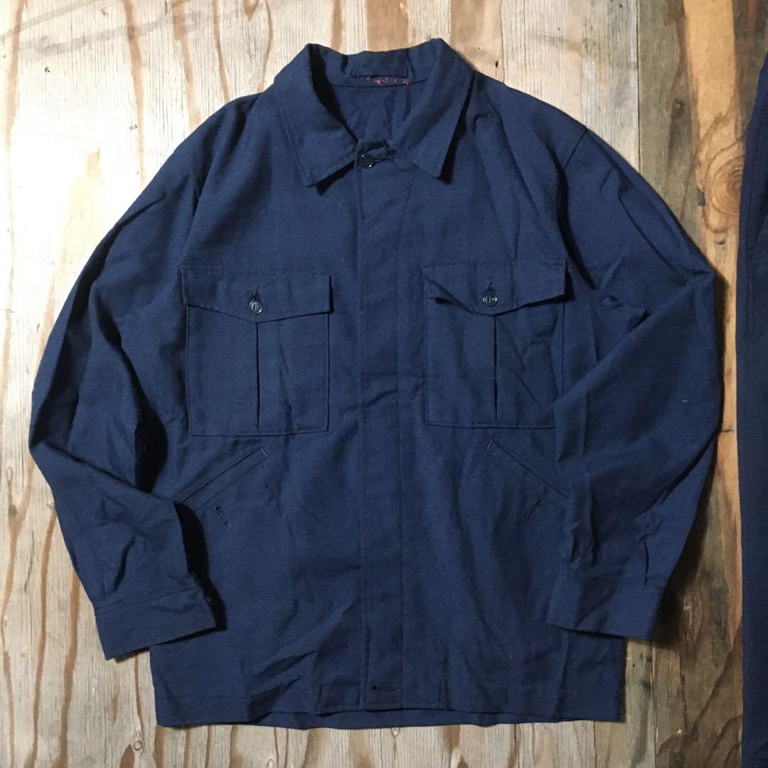60s 旧国鉄 制服 赤タグ 上下 セット 日本国有鉄道 ナッパ服 昭和44年