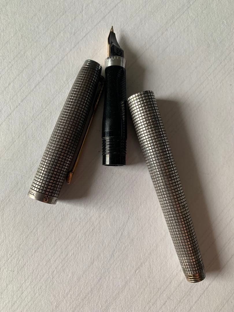 PARKER パーカー 75 万年筆 初期型 スターリングシルバー 14Kニブ