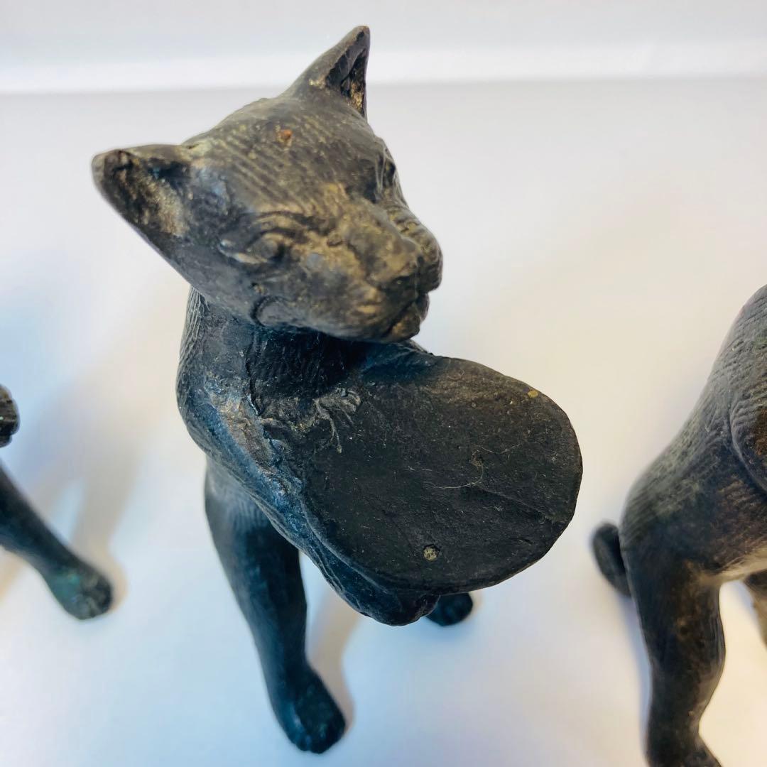 昭和レトロ 海外ビンテージ トレーを持つ犬 オブジェ アクセサリー トレイ 3体