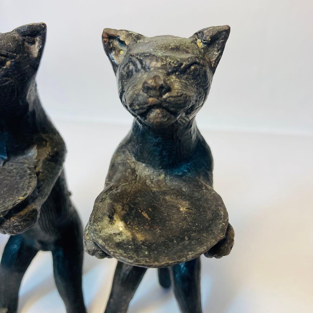 昭和レトロ 海外ビンテージ トレーを持つ犬 オブジェ アクセサリー トレイ 3体