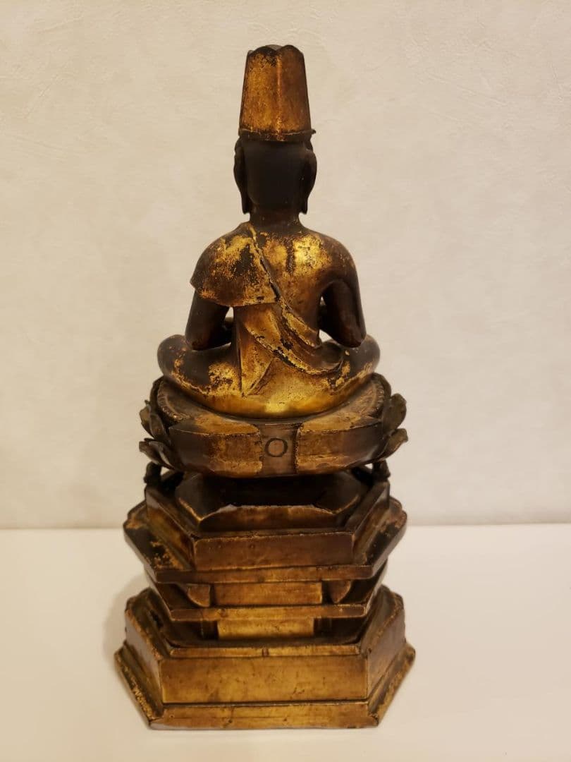 大日如来像 木彫 江戸 時代 仏教 美術 仏像 骨董 アンティーク 立仏 仏具