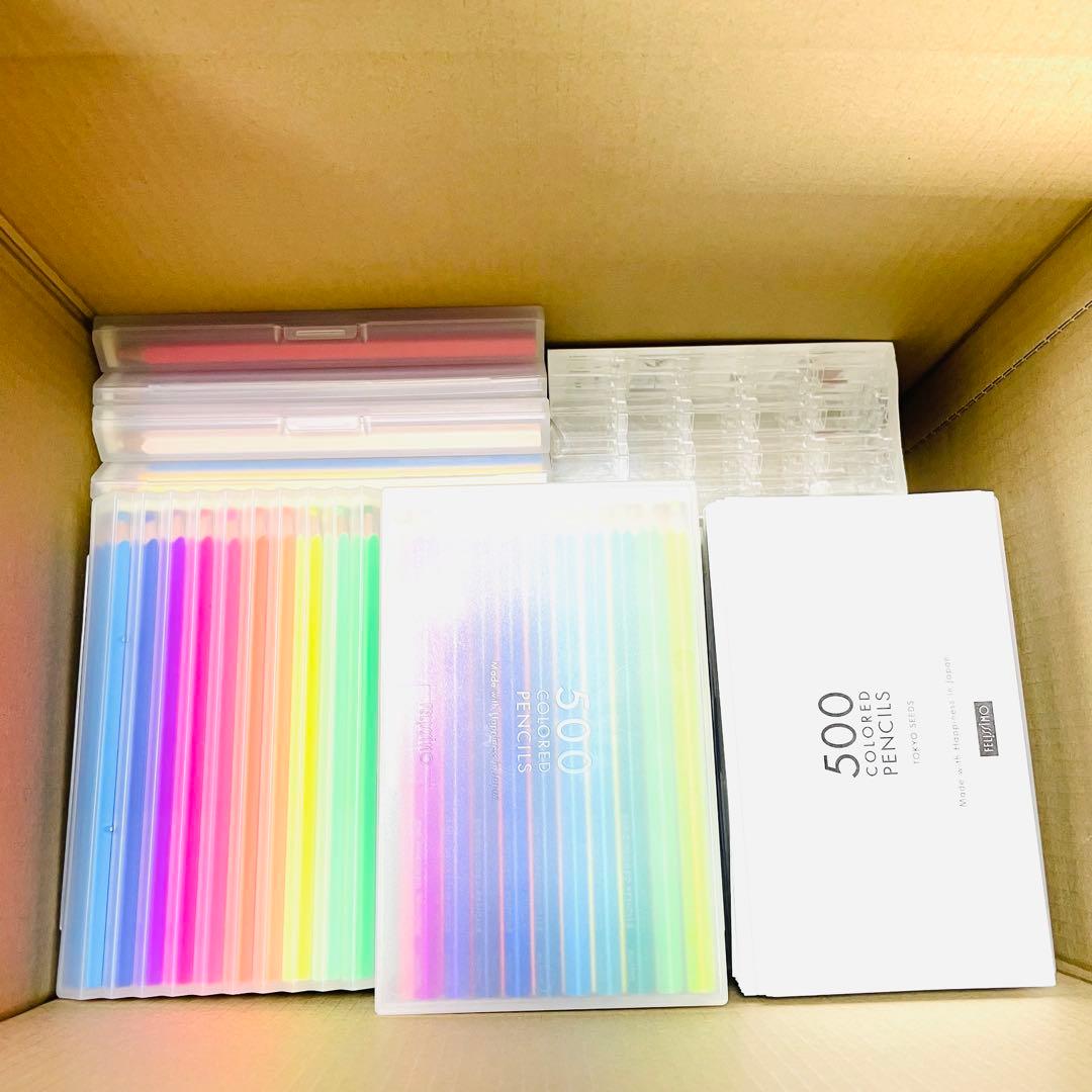 FELISSIMO 500色 色鉛筆 未使用 情報カード付 display付