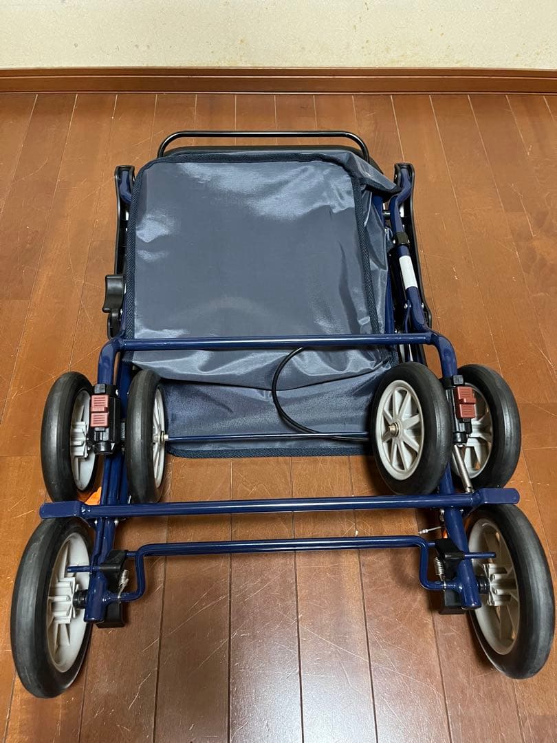 幸和製作所 アルミ製 シルバーカー PW298 ネイビー 手押し車 カート