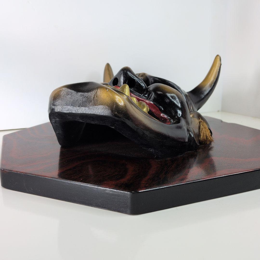 【 美品 】 陶器オブジェ／夜叉／般若／鬼／飾り板／能面／マスク／壁掛け／魔除け