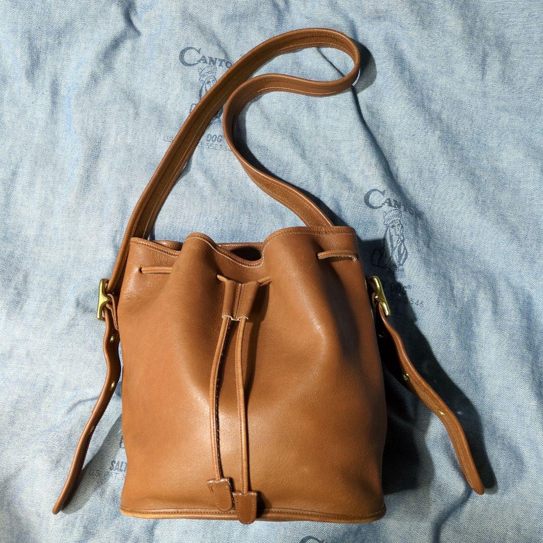 COACH　オールドコーチ　グローブレザーショルダーバッグ　巾着　USA製