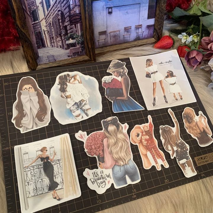 ▶︎mani atelier/カット済み女の子シールMIX A