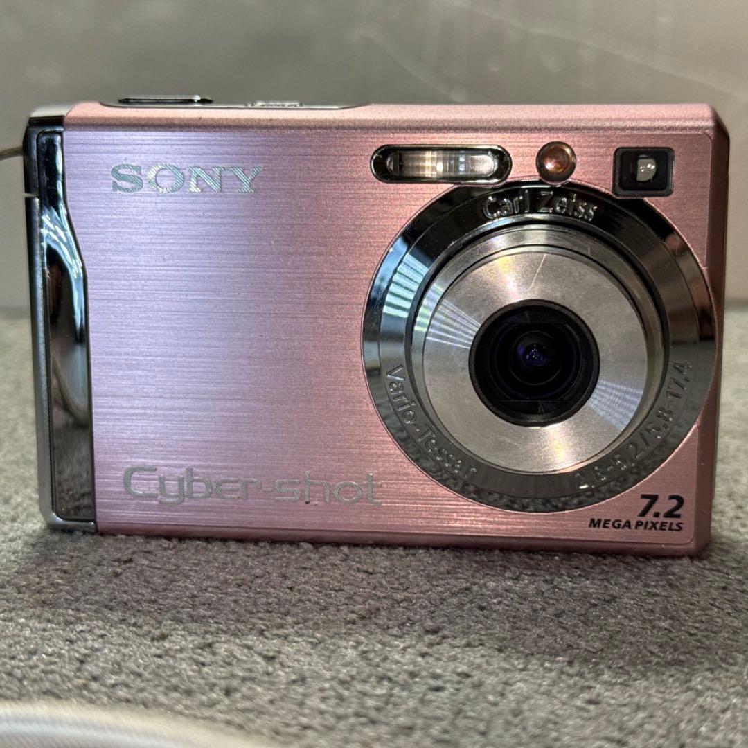 訳あり SONY DSC-W80 ピンク スマホ転送用USBコネクタ付属