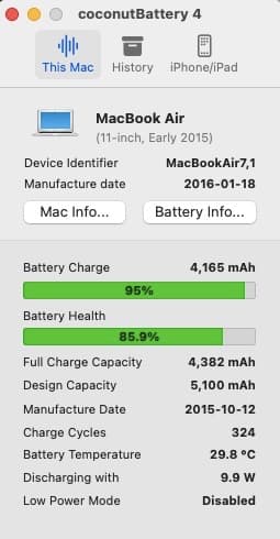 極上 MacBookAir 2015 i7 2.2Ghz 8Gb 11インチ