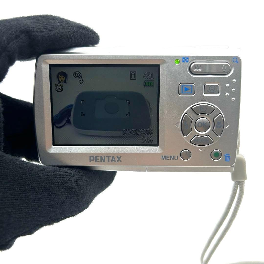 【完動品】PENTAX Optio E60 シルバー 10.1メガピクセル