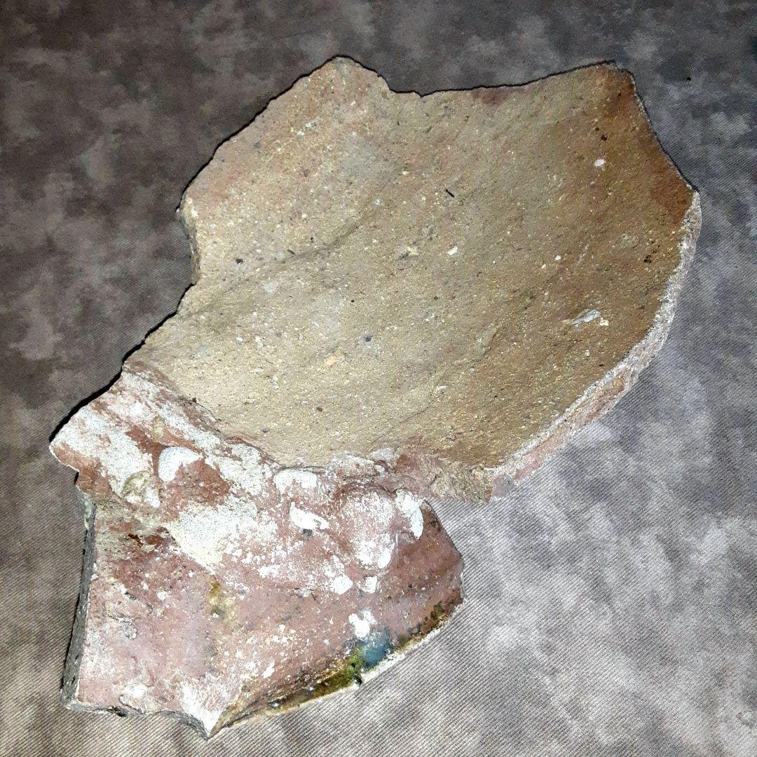 常滑焼　陶片2個　室町　懐石皿