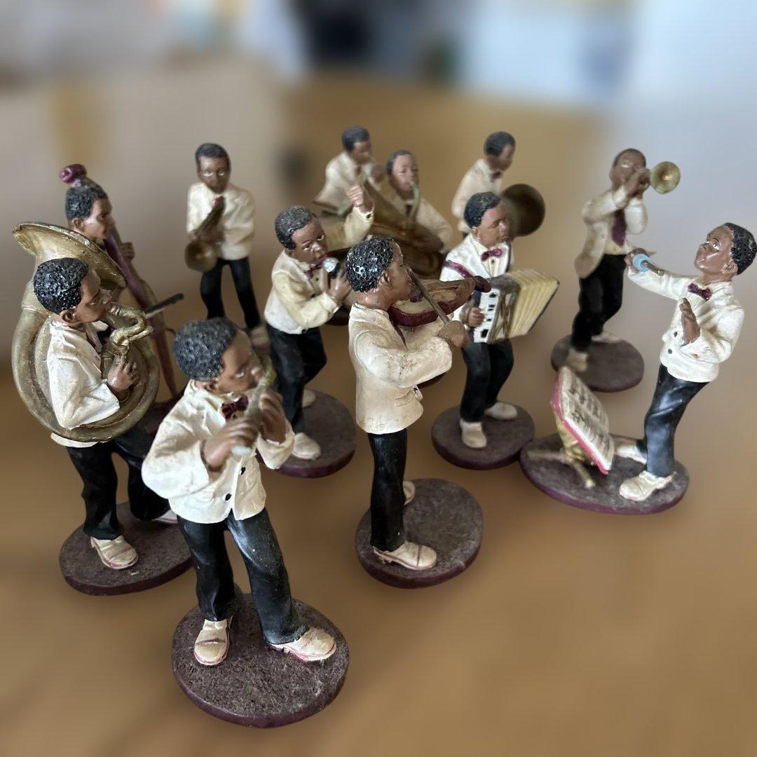 黒人　ジャズ　12体セット　アンティーク　フィギュア　JAZZ