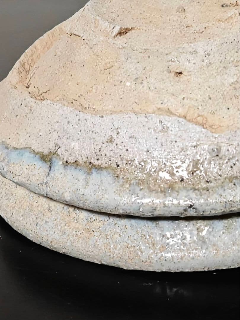 古常滑くっつき山茶碗　鎌倉時代　発掘品　自然釉　窯変　花呼ぶ器　古美術