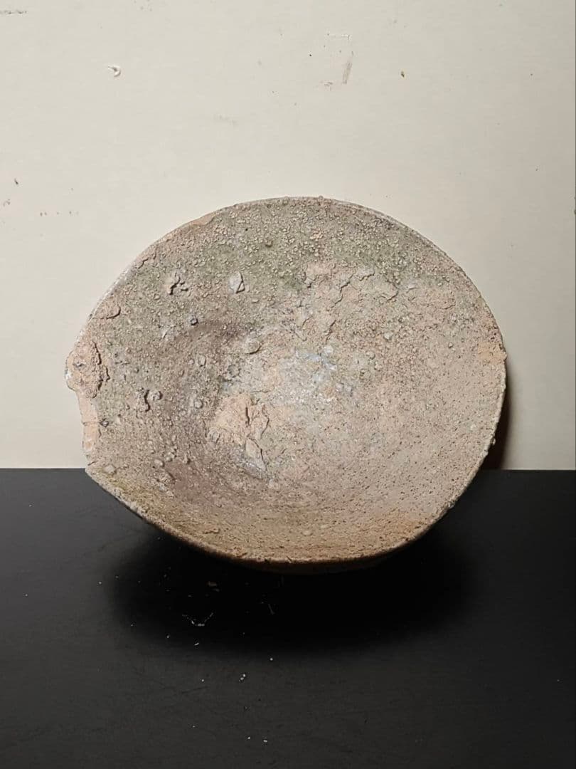 古常滑くっつき山茶碗　鎌倉時代　発掘品　自然釉　窯変　花呼ぶ器　古美術