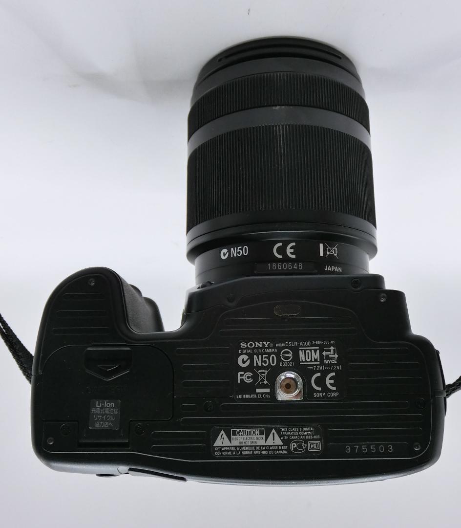 B 　カメラ　SONY　α１００　付属品、ケース、箱、説明書あり　動作確認済