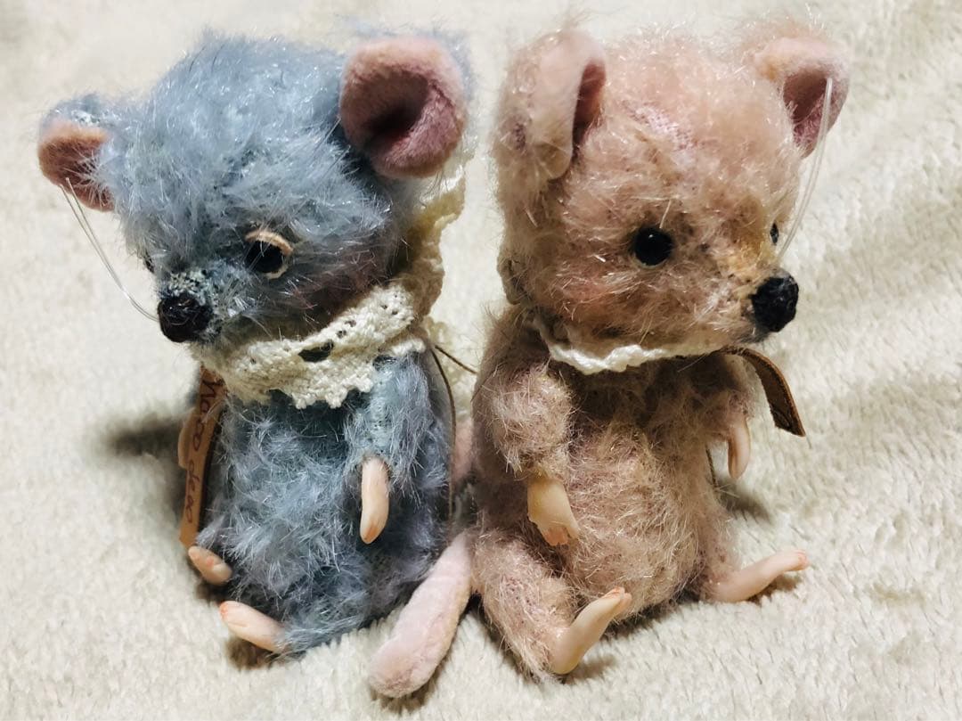 hacodeco様　ねずみ　水色ねずみ　作家　ぬいぐるみ