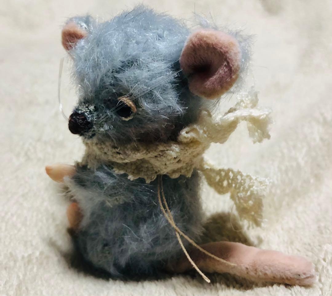 hacodeco様　ねずみ　水色ねずみ　作家　ぬいぐるみ