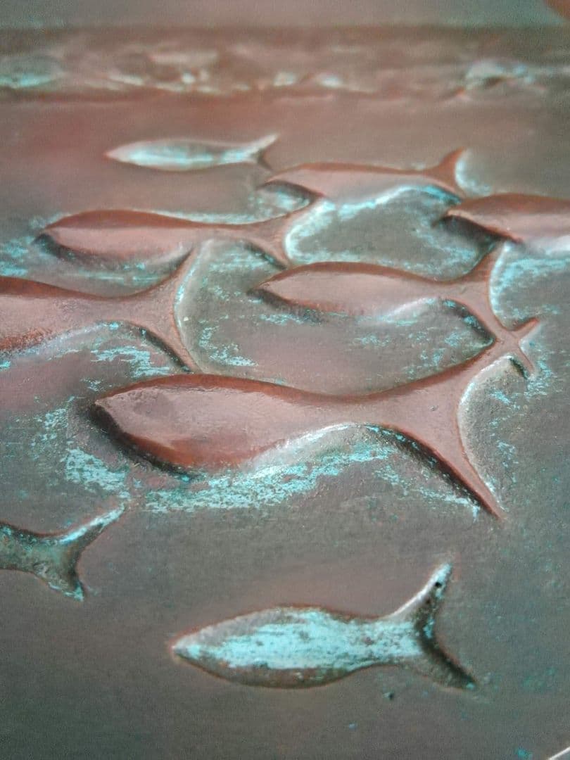 逸品　貴重　Claude Lhoste　ブロンズメダル　泳ぐ魚　パリ造幣局博物館