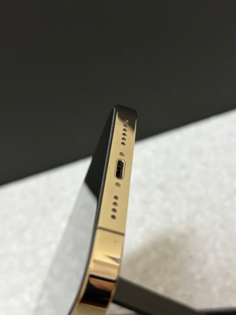 【美品】iPhone13 ProMax 128G ゴールド★バッテリー98%純正