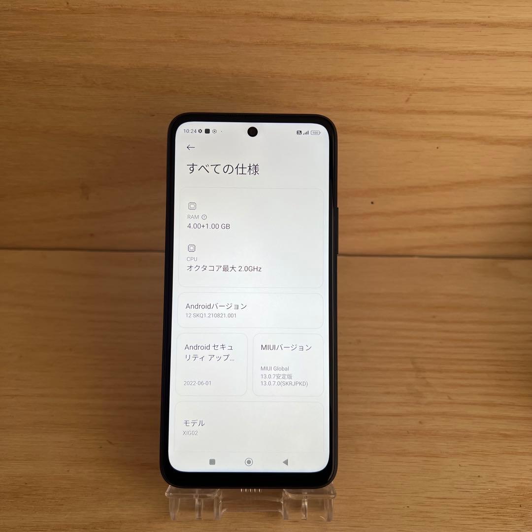 Xiaomi Redmi Note 10 JE本体 K80