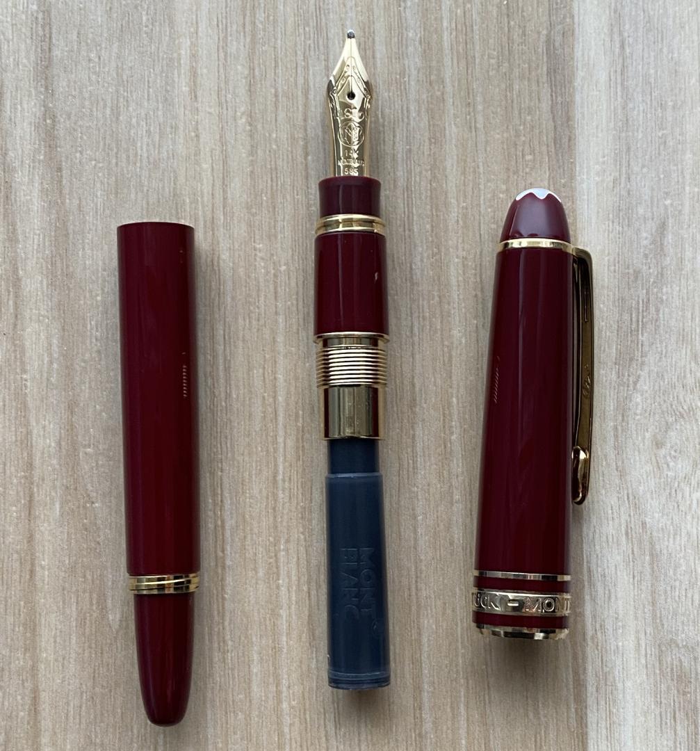 超美品 モンブラン 114 モーツァルト 14K 中字 ボルドー色 ミニ 万年筆