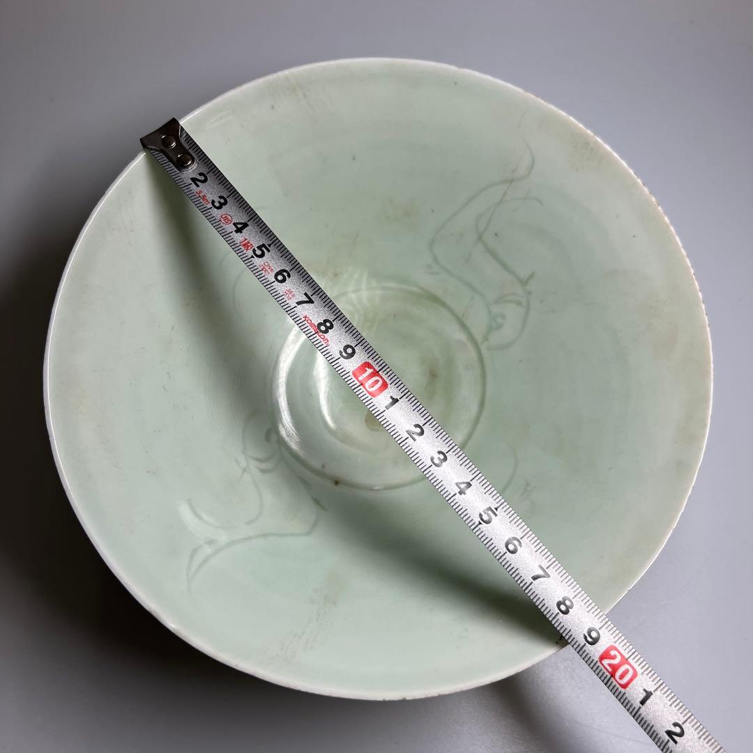 専用　中国宋時代　青白磁鉢　口径約19㎝　東Y8-0306☆2Fタトチ