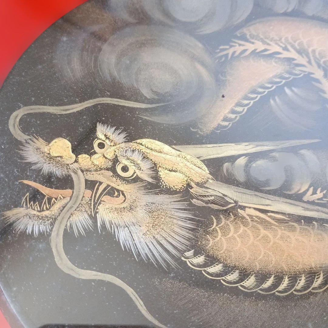 輪島塗　龍　額