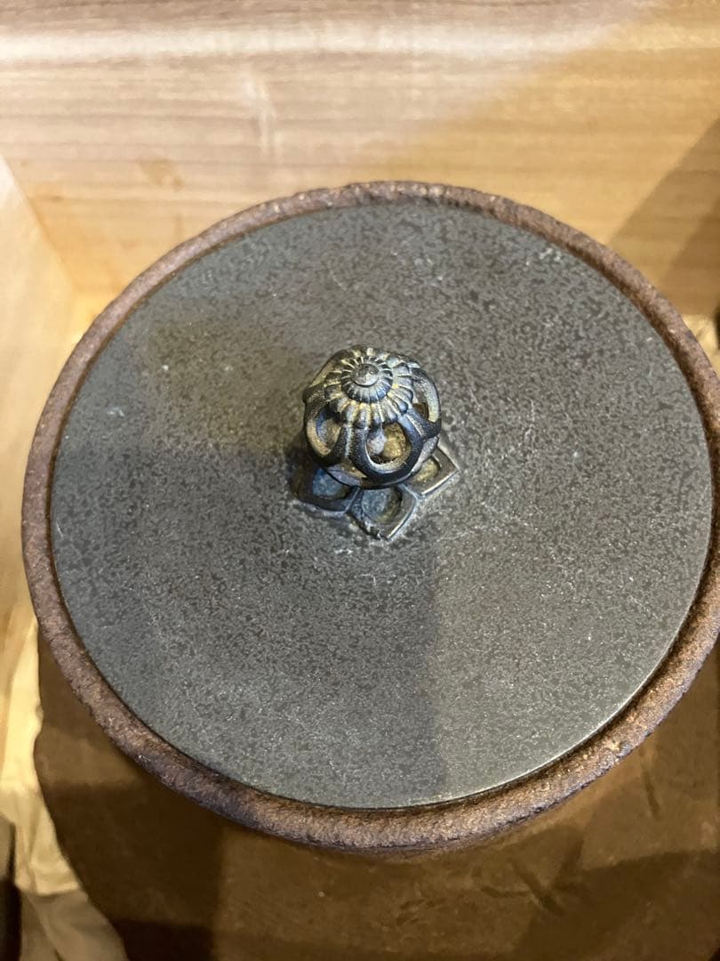 茶道具　風炉釜No.9 富士釜　糸目浜松地紋　菊池政光作
