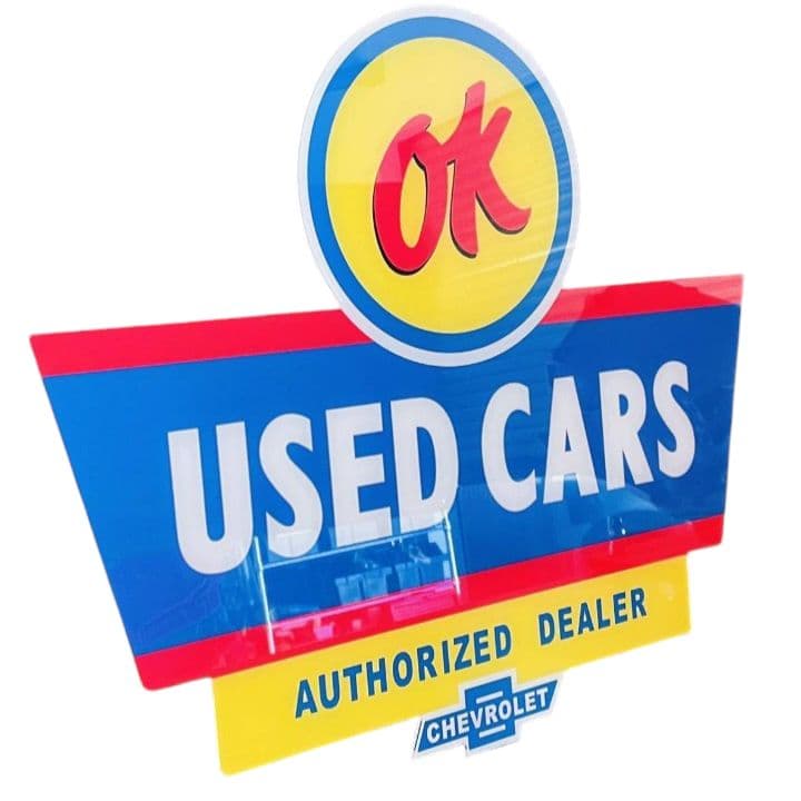 シボレー OK USED CARS アクリル看板 ローライダー アメ車 什器