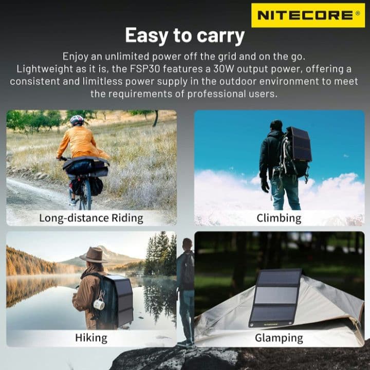 2-83　NITECORE FSP30 ソーラー充電器 折りたたみ式
