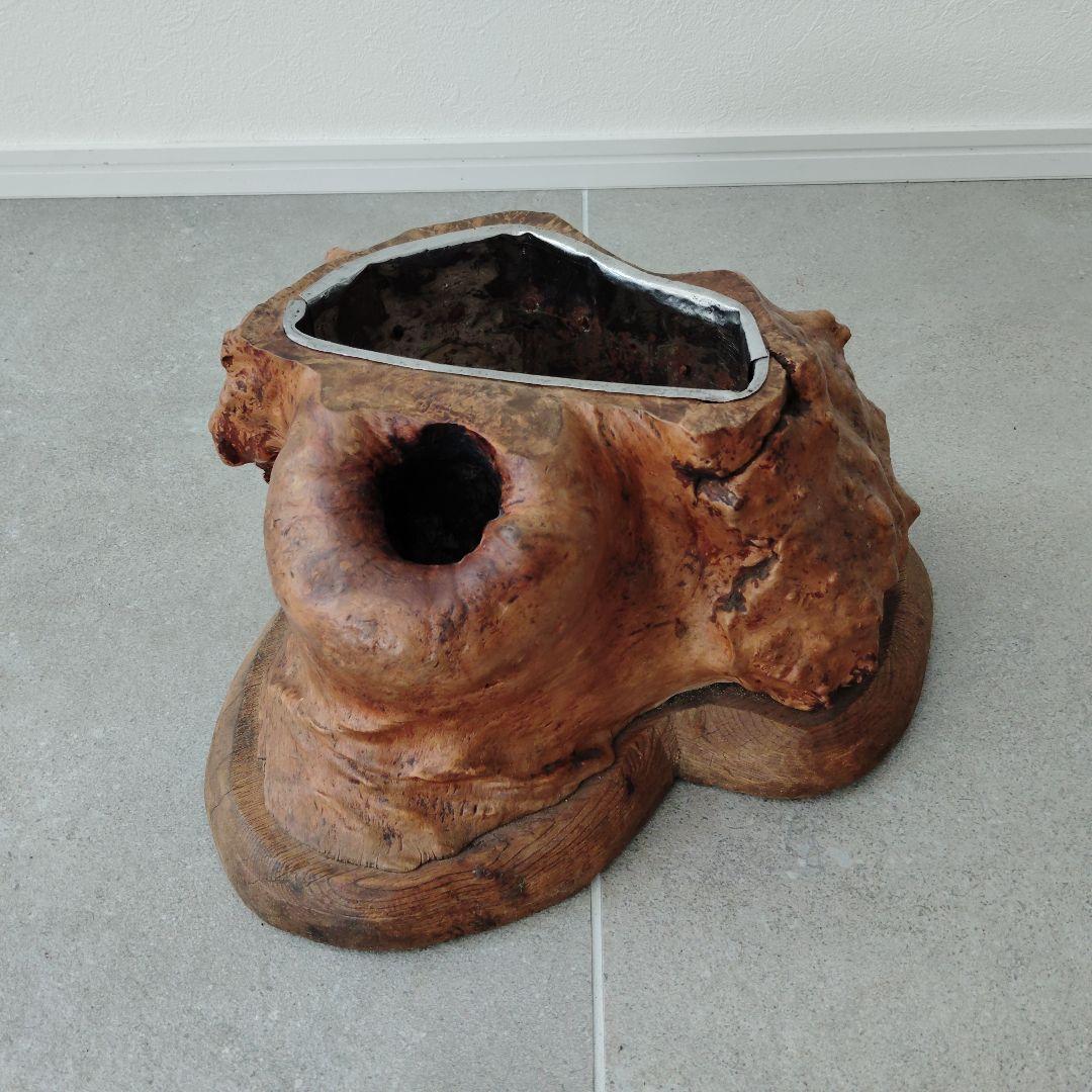 瘤杢 手あぶり 火鉢 花台 花入 灰皿 煙草入 アンティーク 侘び寂び