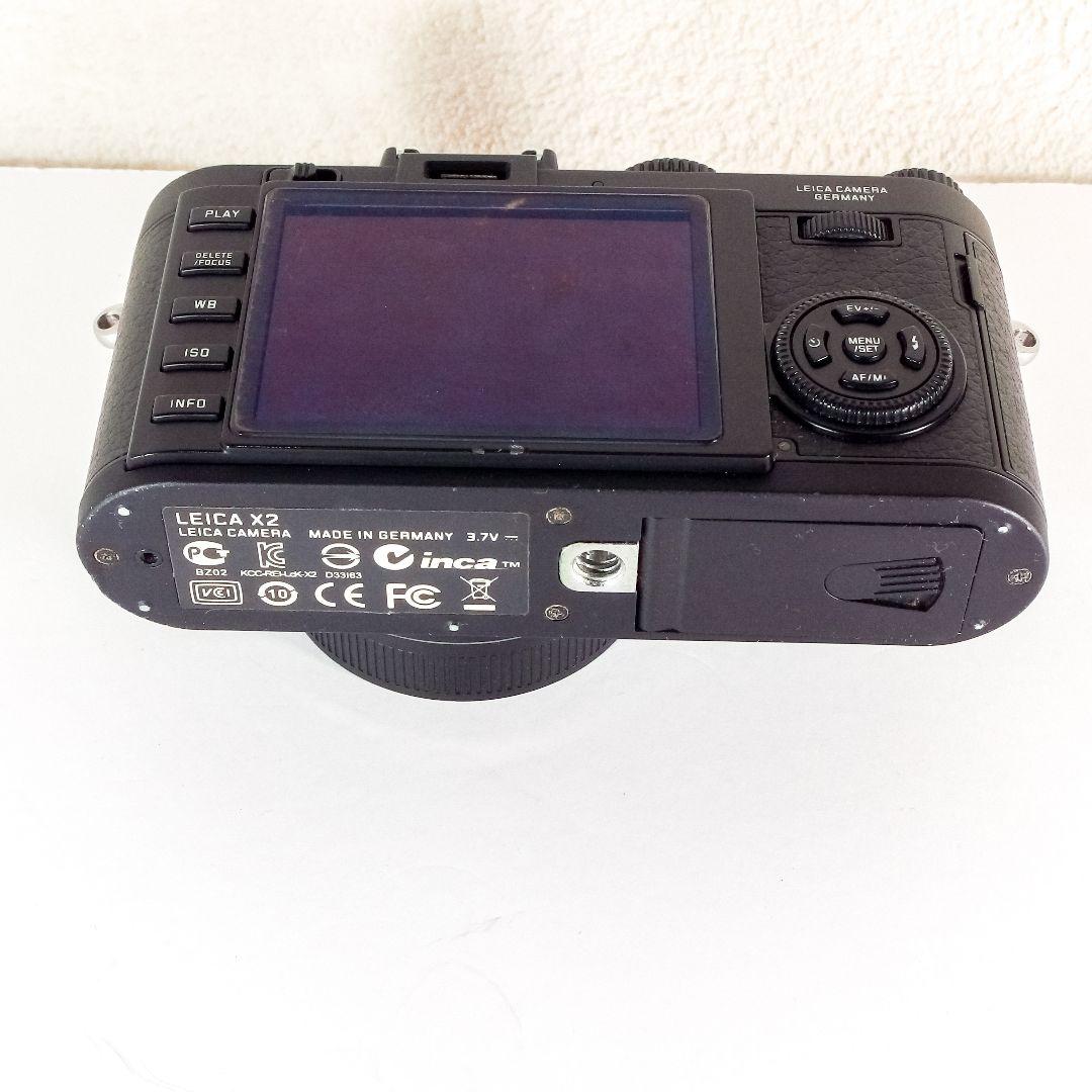 完動良品 ライカ (leica) LeicaX2 純正ストラップ 巾着 革ケース