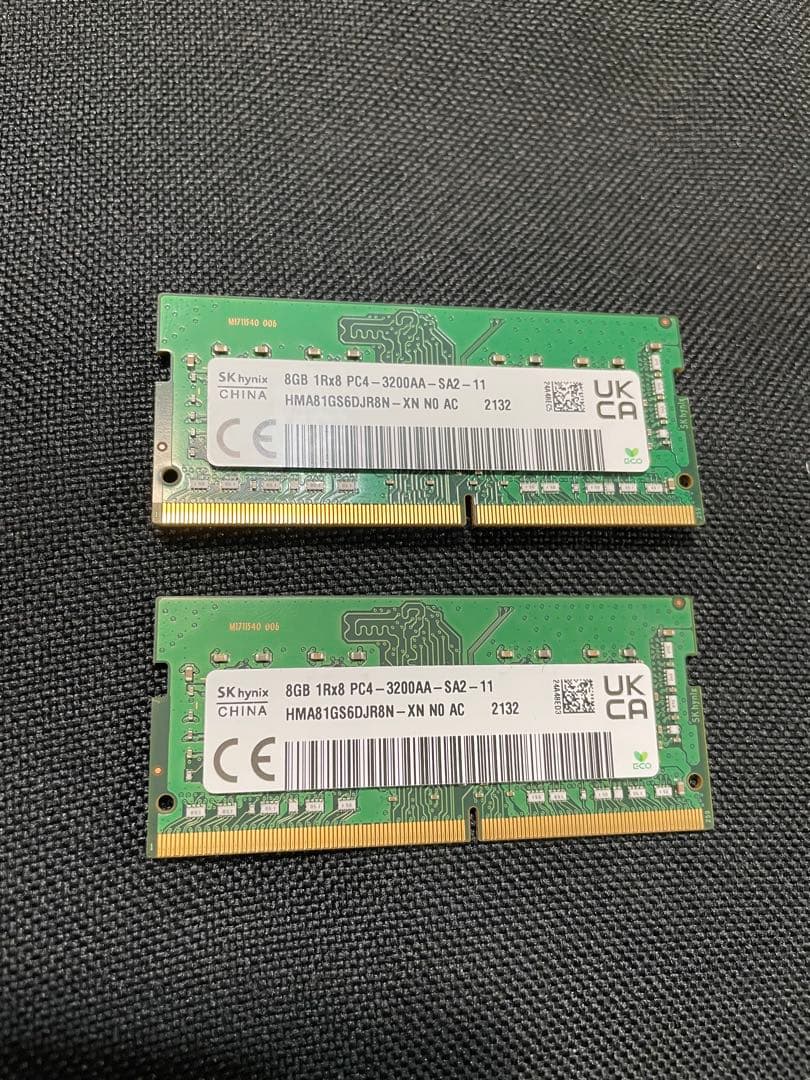 SK hynix 8GB DDR4 メモリ HMA81G6S6DJR8N-XN