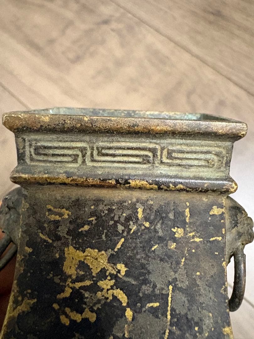 古董 花瓶 古銅製