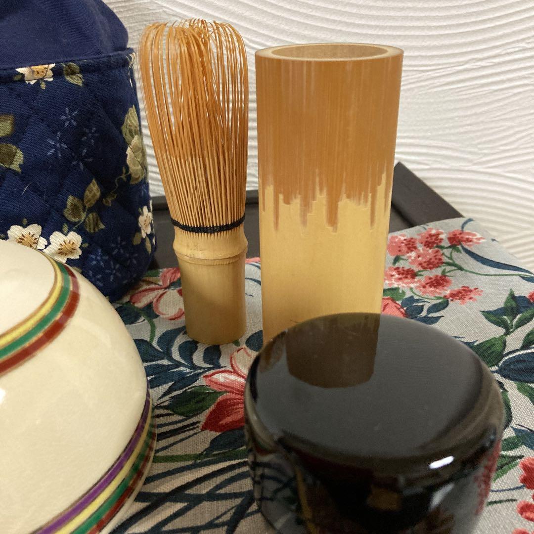 茶道具　野天用　巾着入りセット