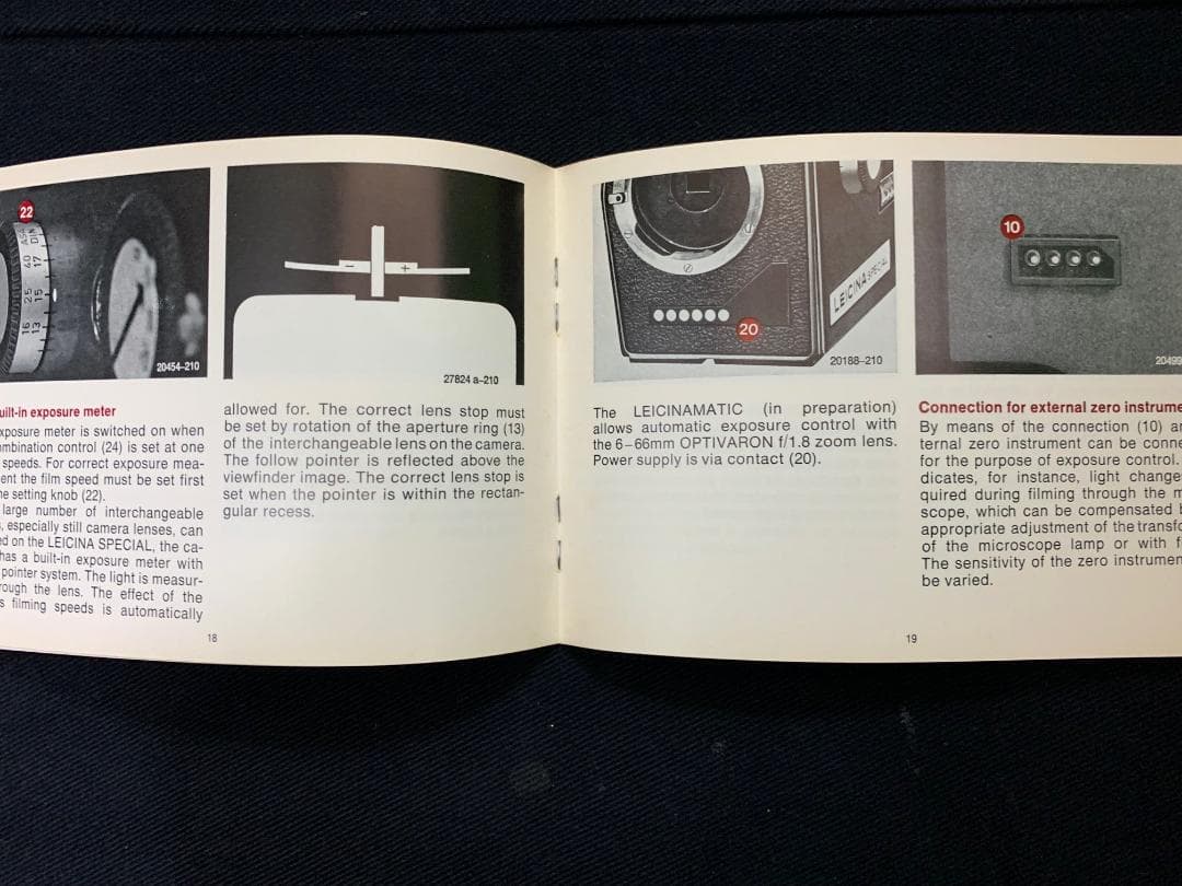 ライカ Leitz 1973年 LEICINA SPECIAL 貴重 取扱説明書