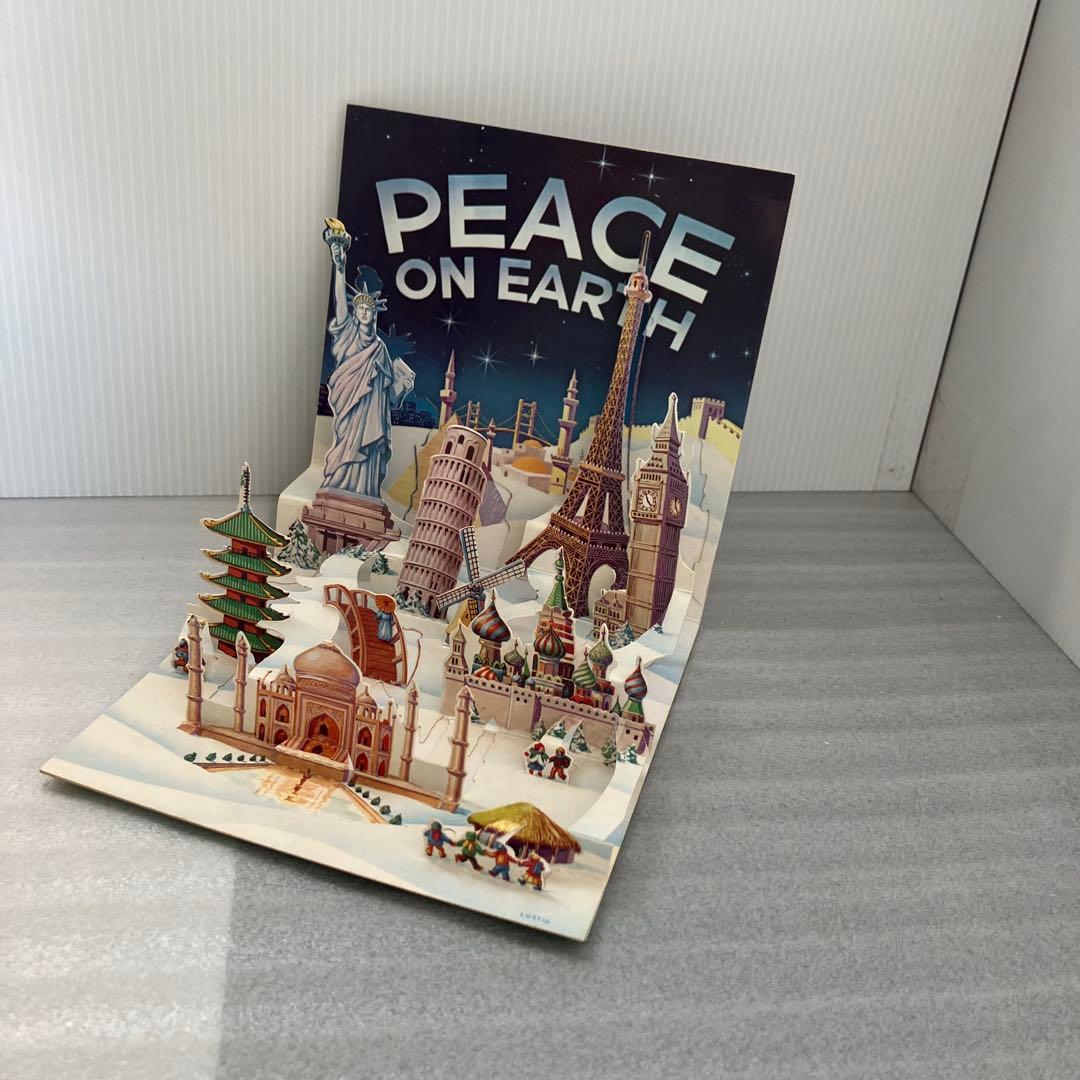 E-壁【希少】世界の名所 3D ポップアップ 「PEACE ON EARTH」