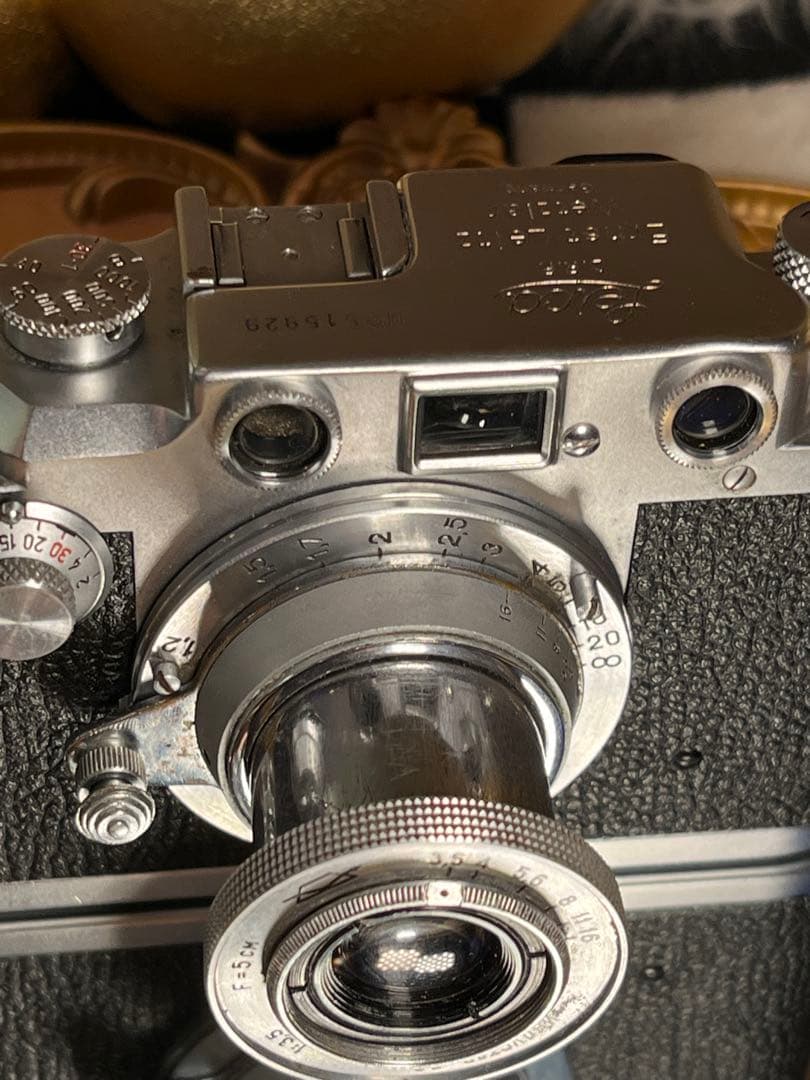 Leica IIIc 戦後モデル INDUSTAR-50 5cm 革ケース付