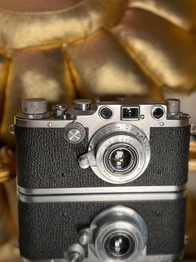 Leica IIIc 戦後モデル INDUSTAR-50 5cm 革ケース付