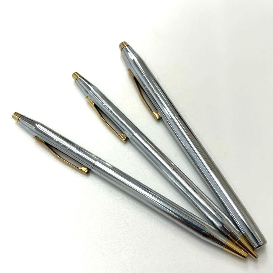 【3本セット】クロス　ボールペン&シャープペンシル&サインペン　ケース付き