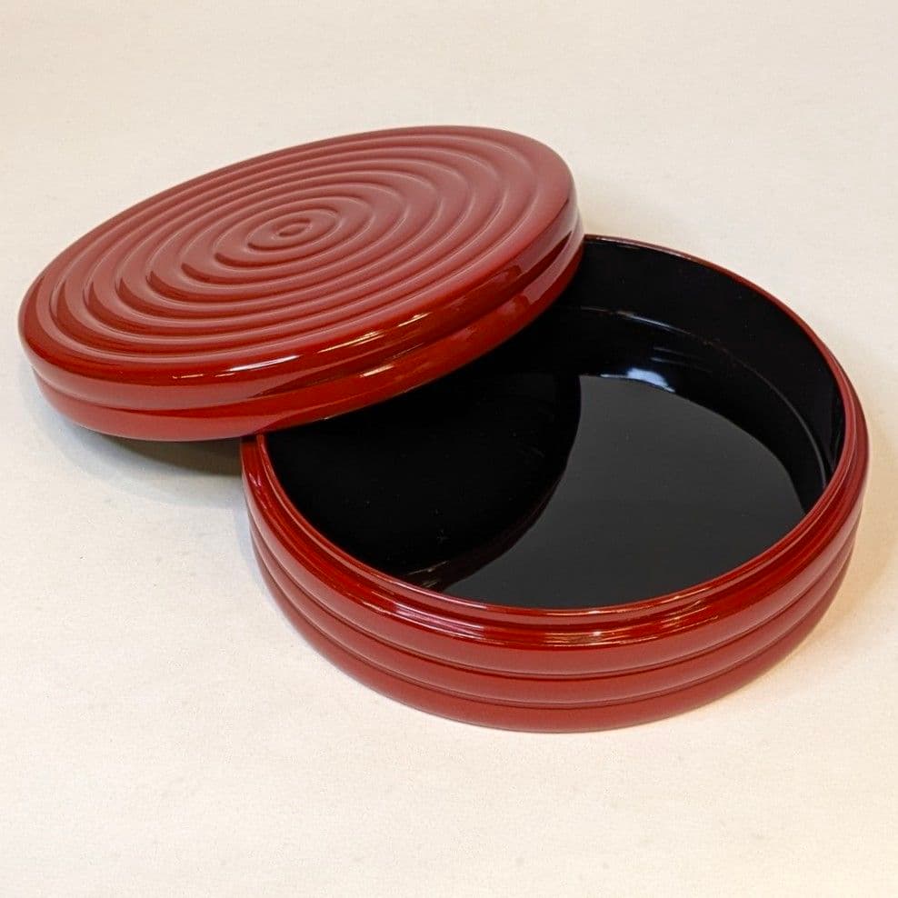 【フォロー割・新品】 筋香合　朱漆　6寸　朱塗り　寺院用具　香合