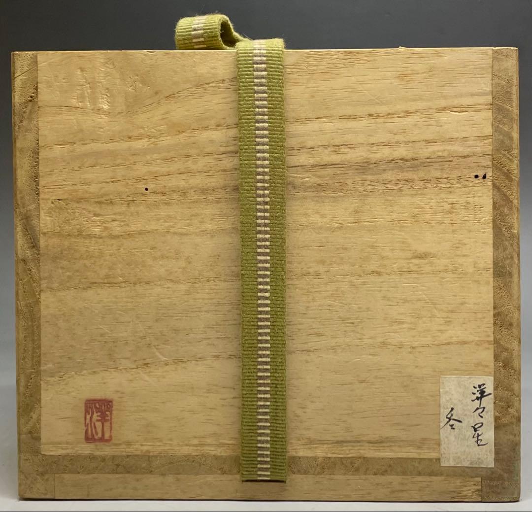 藤井洋々星　常滑焼　茶碗　四方桟共箱　r5731